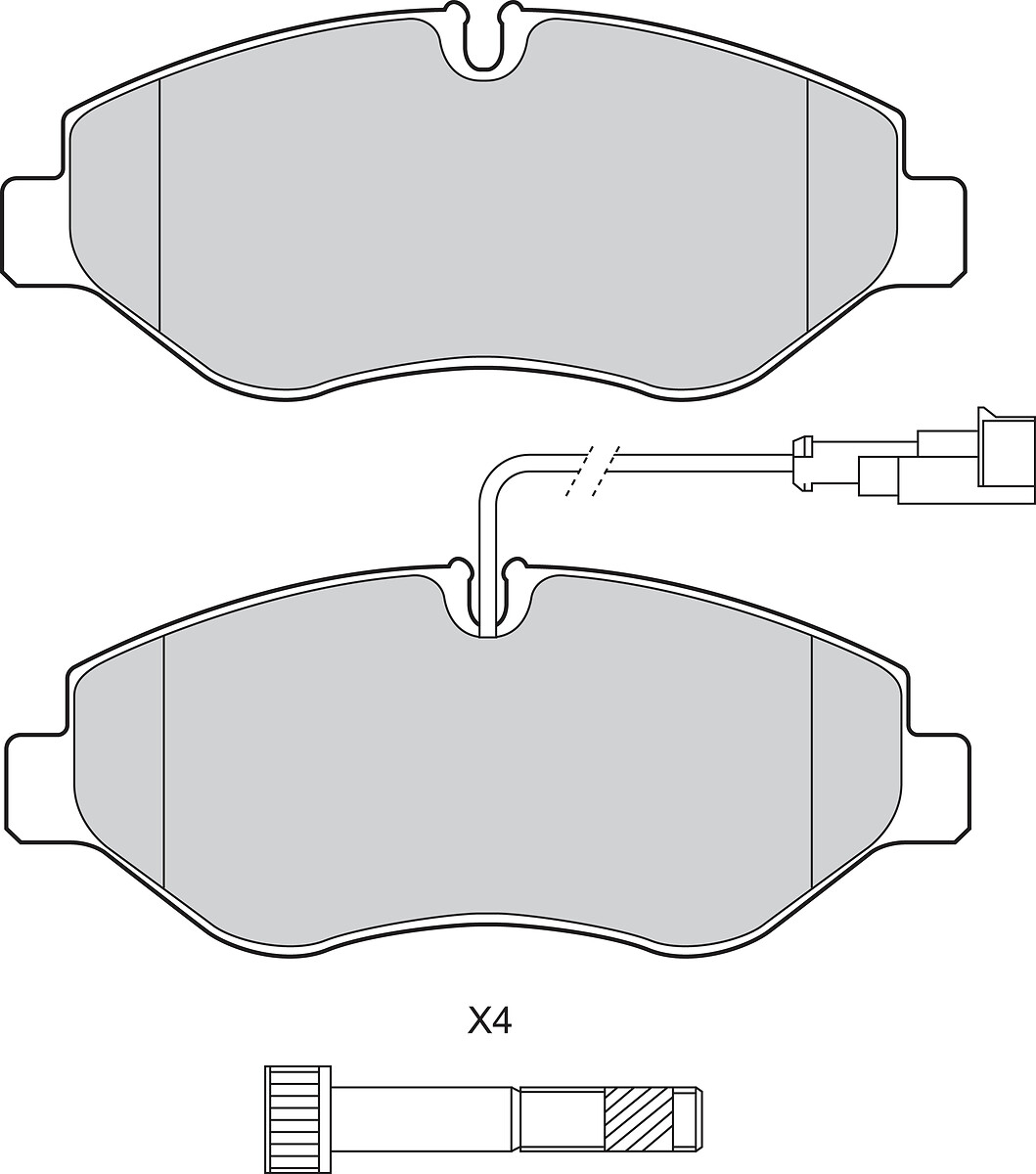Jeu de 4 plaquettes de frein VALEO ref. 302807